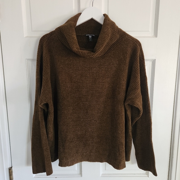 Eileen Fisher Organic Cotton Chenille Turtleneck Top - Picture 2 of 6